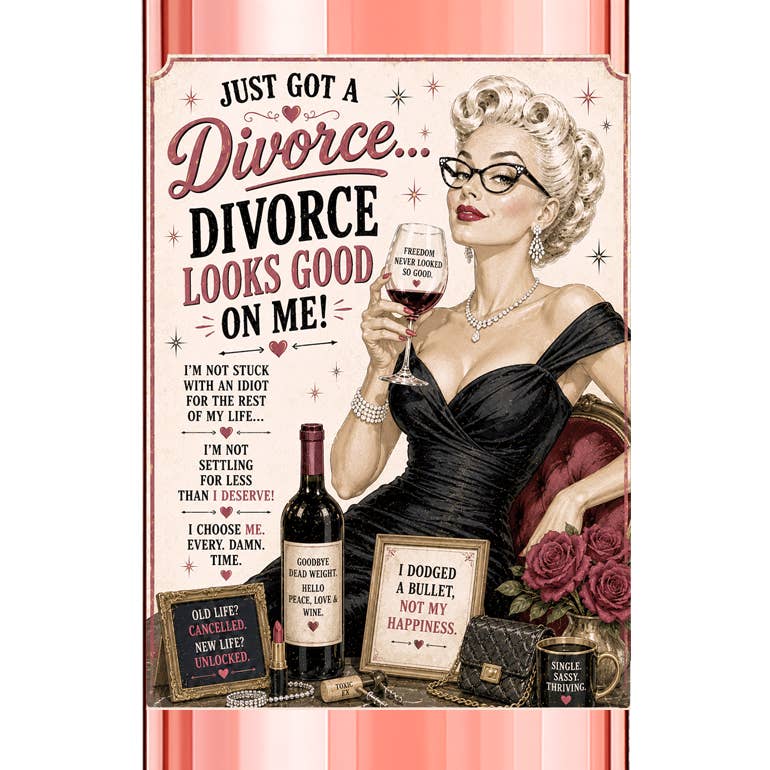 Sassy Vine Divorce Wine Label