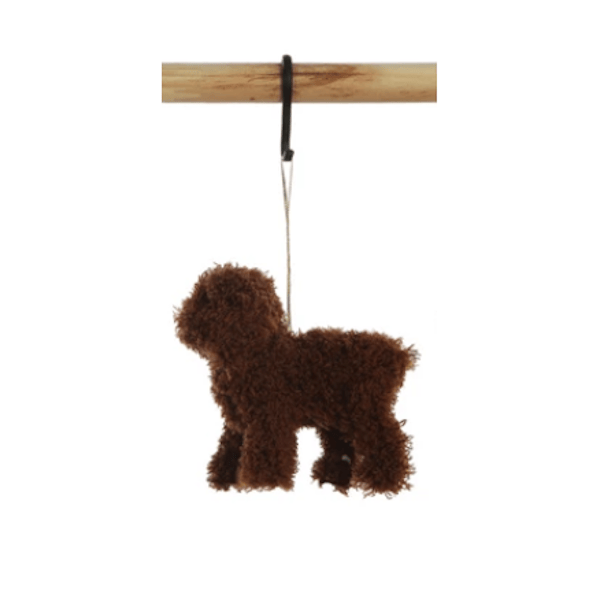 Furry Poodle Ornament, 4 Available Colors, Sold Individually