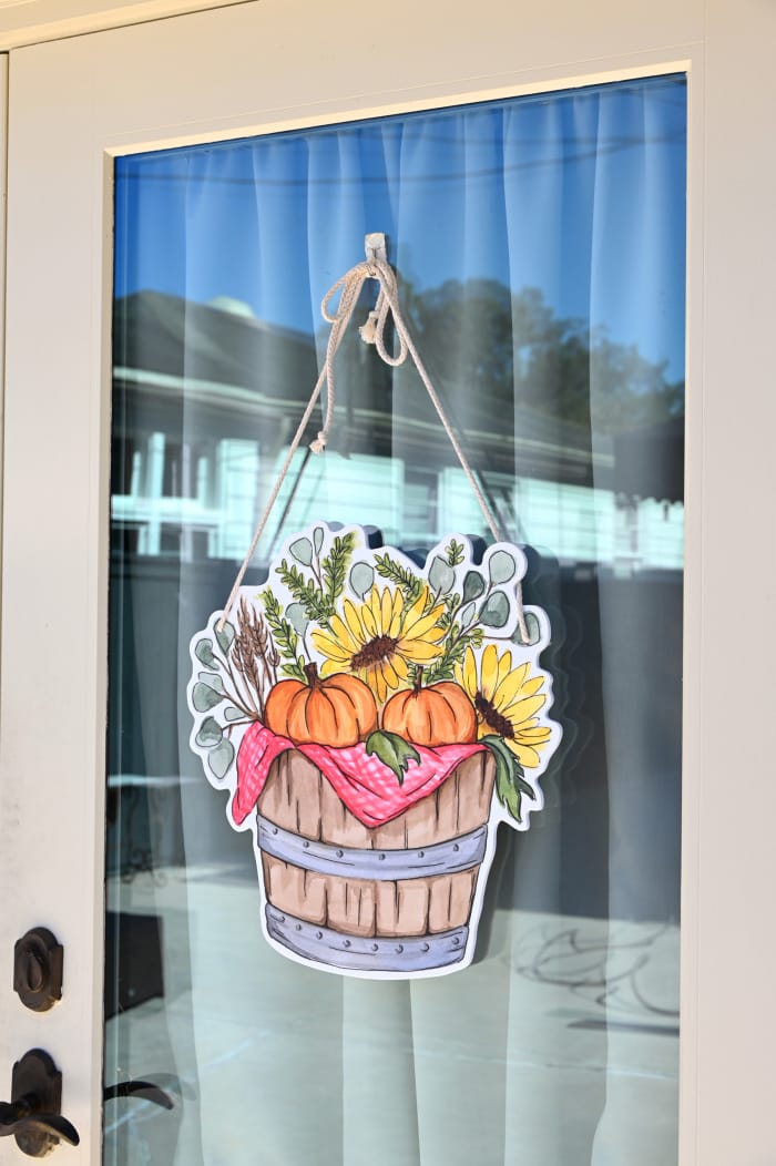 Fall Sunflower Basket Door Hanger