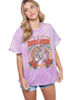 Dreamer Tiger Vintage Graphic Short Sleeve Mineral Washed Tee