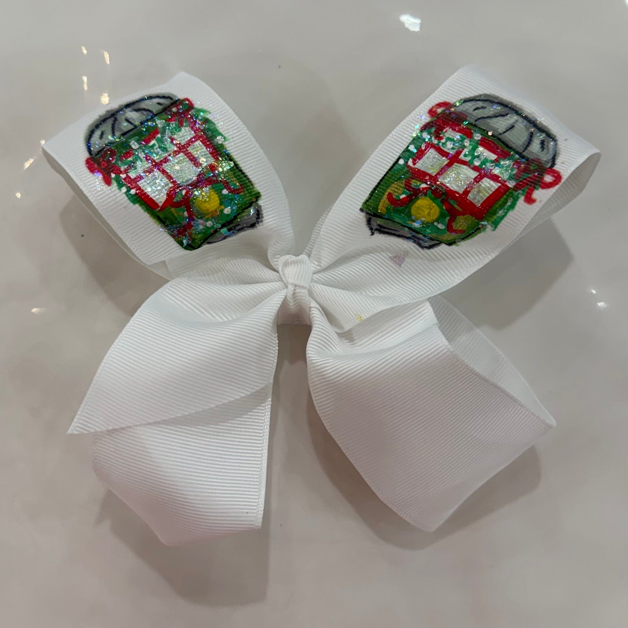 Heidi Davis Streetcar Hand Painted Glitter Bow