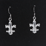 Pewter Graphics Pewter Graphics Fleur de Lis Earrings French - Little Miss Muffin Children & Home
