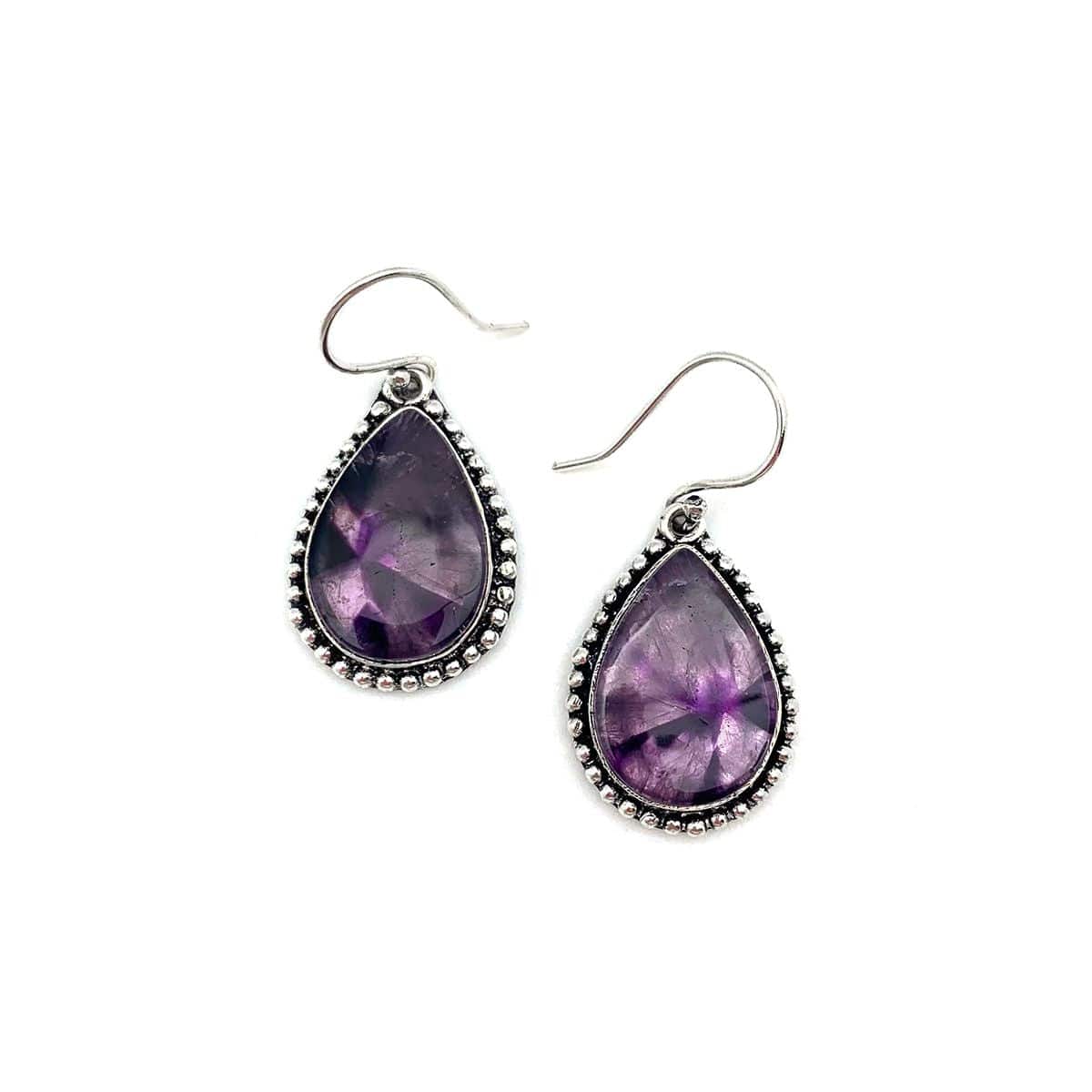 Anju Jewelry Kashi Semiprecious Stone Earrings – Amethyst - Little Miss Muffin Children & Home