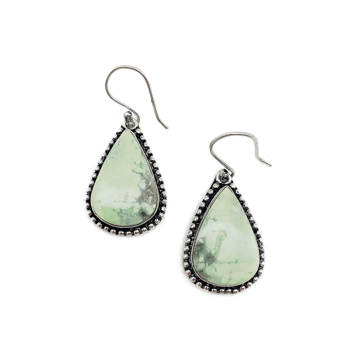 Anju Jewelry Kashi Semiprecious Large Stone Earrings - Lemon Chrysoprase - Little Miss Muffin Children & Home