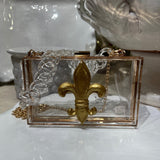 Carol Cassisa Fleur de Lis Clear Purse