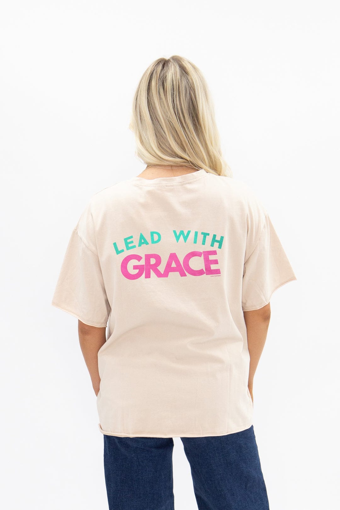 Lead with Grace Beige T-Shirt