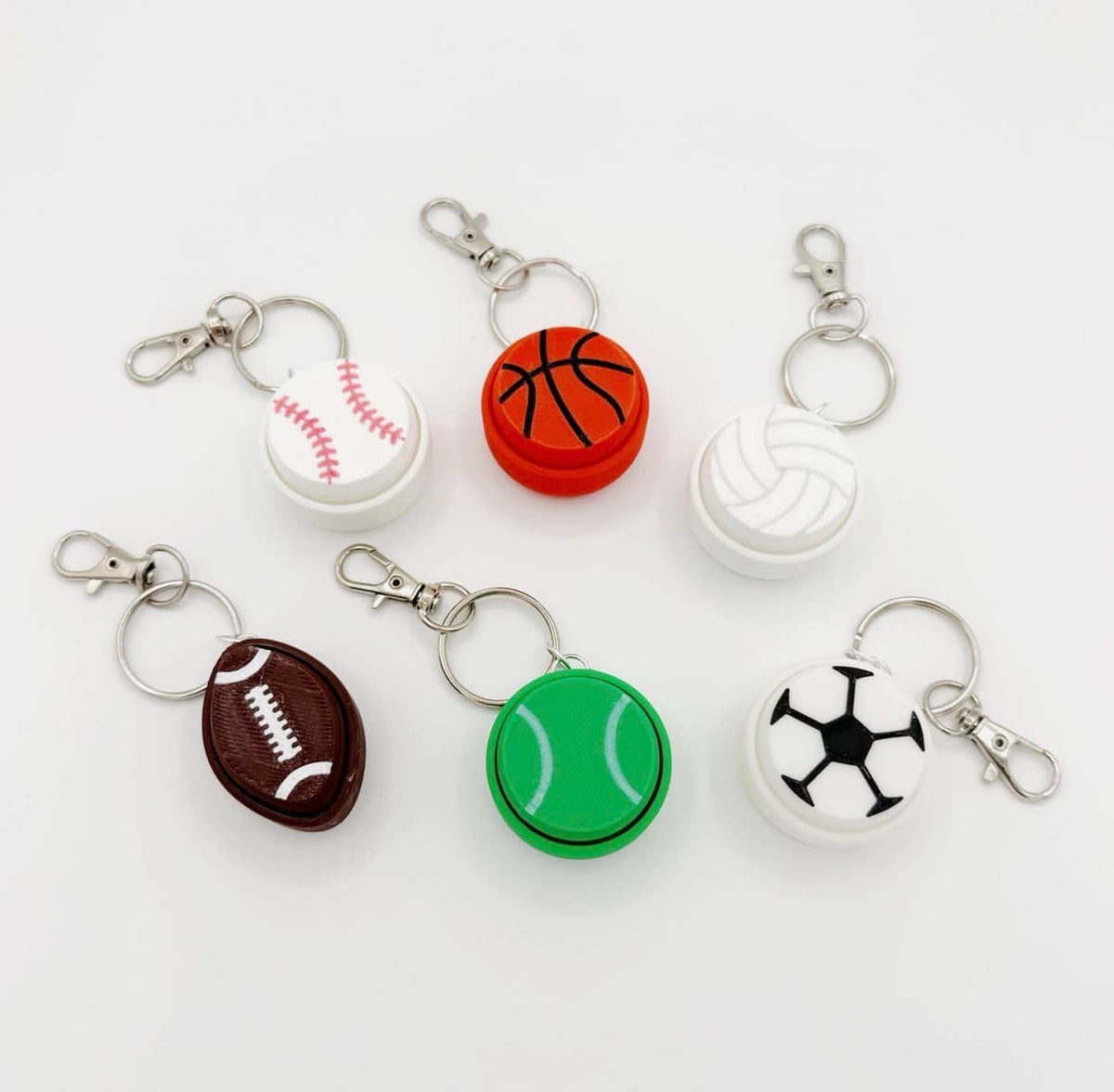 Sports Clicker Keychain, 6 Available Styles