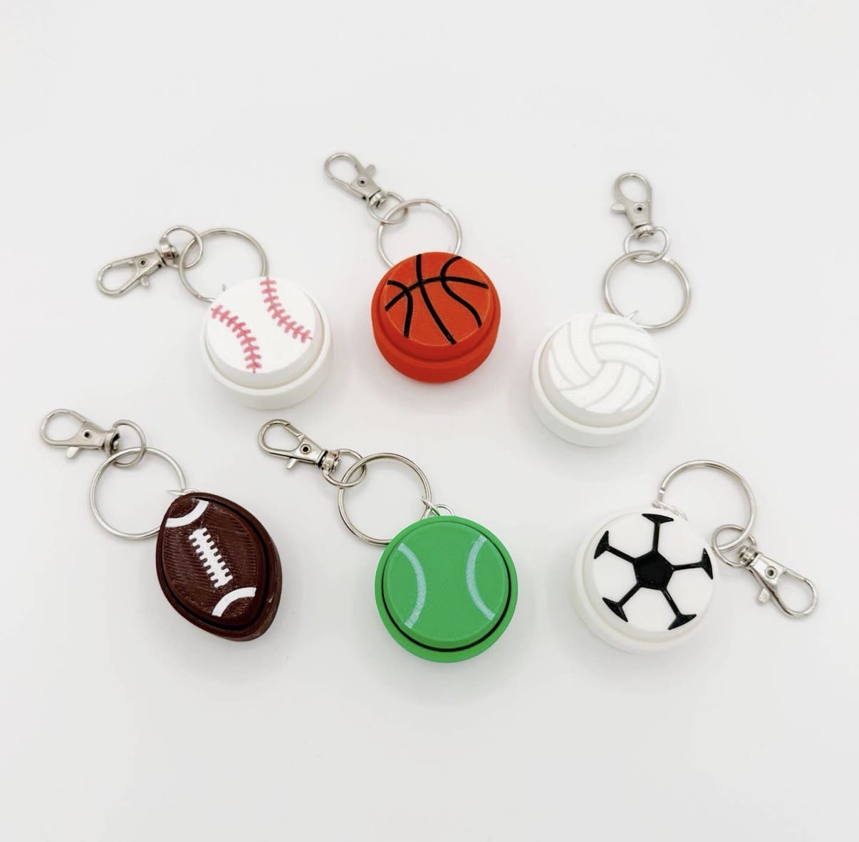 Sports Clicker Keychain, 6 Available Styles
