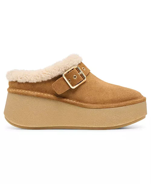 Dolce Vita Oslo Plush Platform Slip-On Shoe – Light Brown Suede