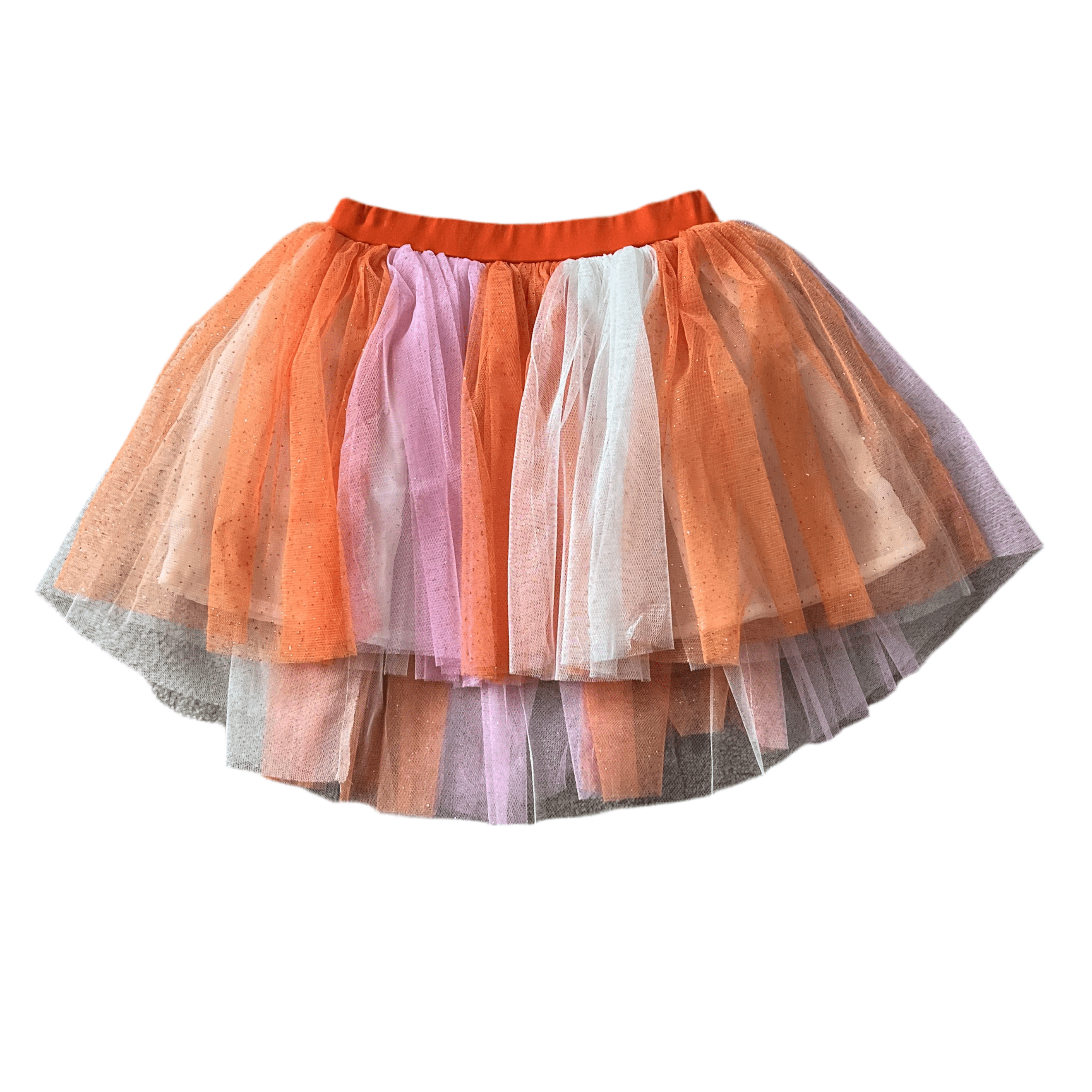 Joyous and Free Joyous and Free Hi-Lo Tinker Skirt in Pink Orange Patch - Little Miss Muffin Children & Home