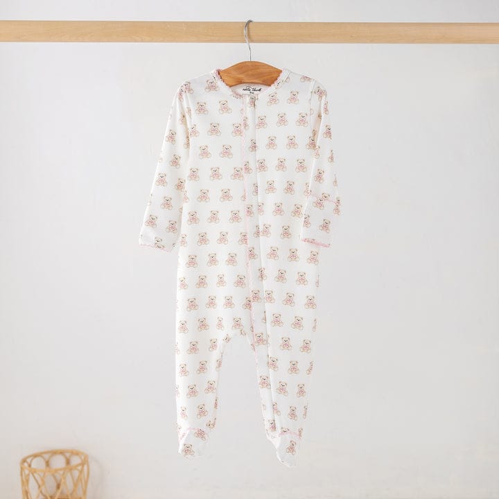 Nola Tawk Baby Basics: Pink Bear Hugs Organic Cotton Pajama - Little Miss Muffin Children & Home