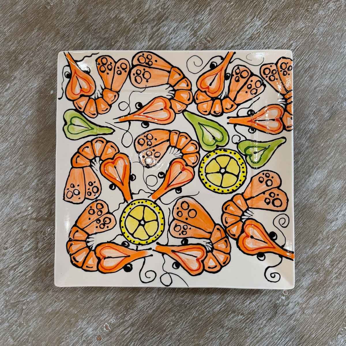 Boiled Shrimp Square Plate