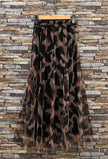 Loowie Ariana Black Leopard Print Tulle Skirt - One Size S–L - Little Miss Muffin Children & Home