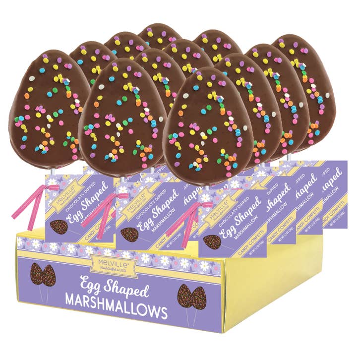 Egg-Shaped Milk Chocolate Marshmallow Pop