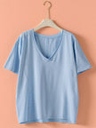 Exposed Seam V-Neck Tee