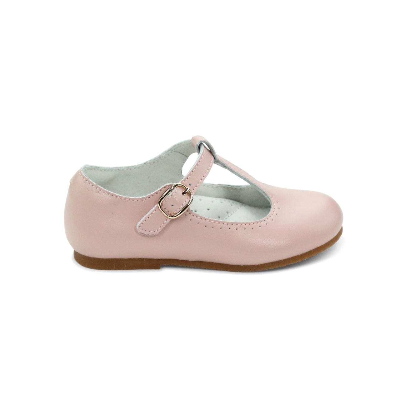 L'Amour Shoes L'Amour Eleanor T-Strap Flat in Pink - Little Miss Muffin Children & Home