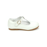 L'Amour Eleanor T-Strap Flat in Pearl