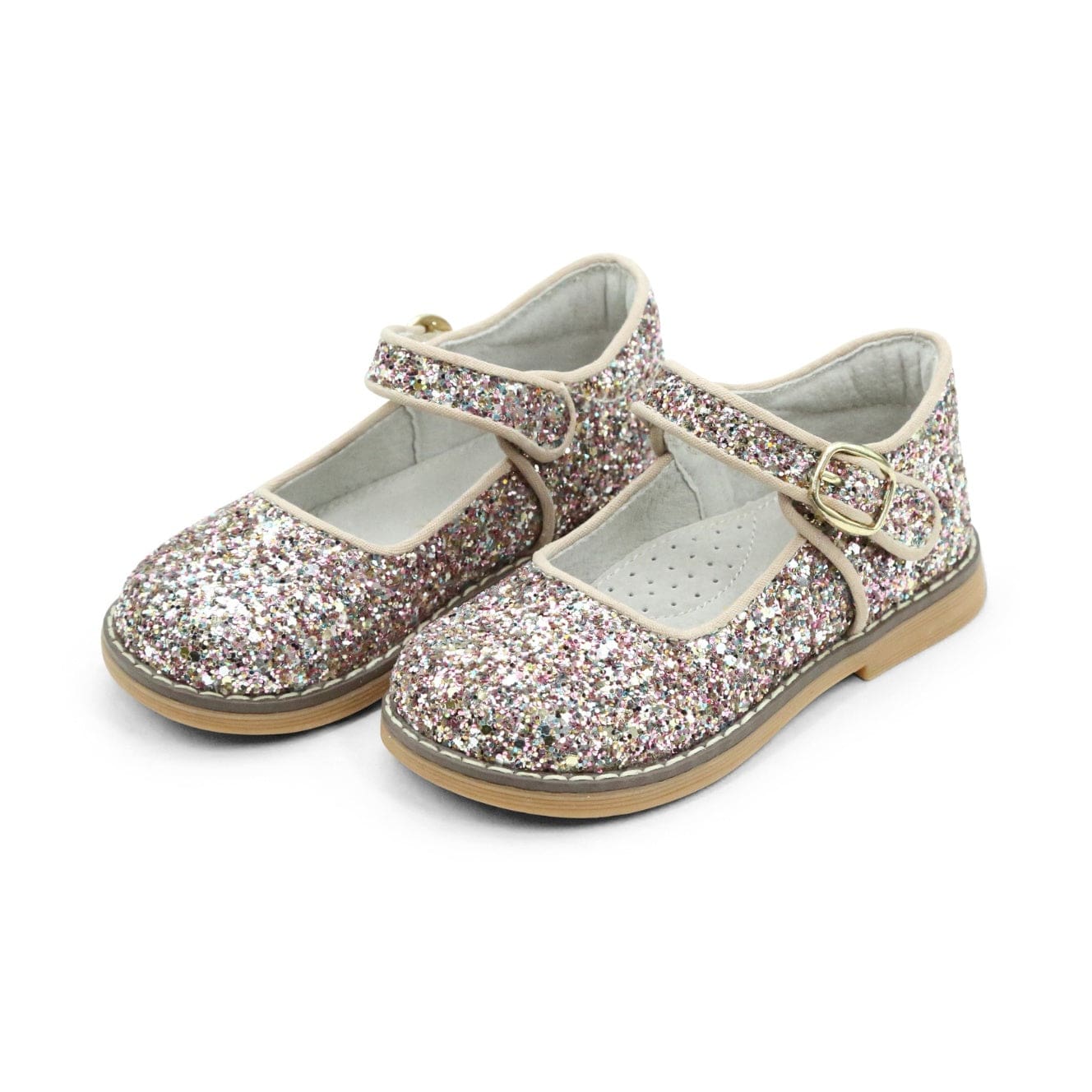 L'Amour Shoes L'Amour Natasha Glitter Mary Jane in Glitter Multi Pink - Little Miss Muffin Children & Home