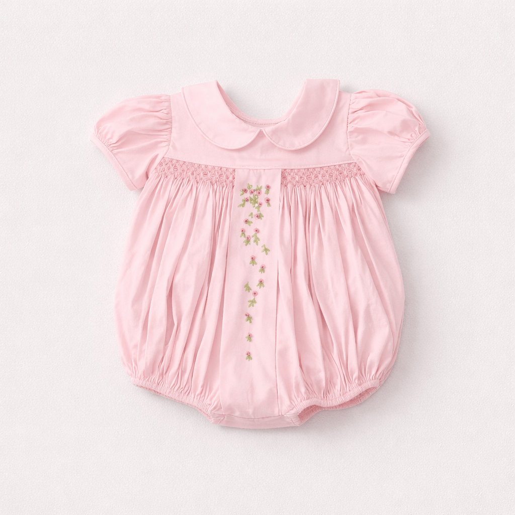 Tessa Smocked Embroidered Bubble