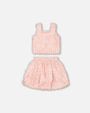 DEUX PAR DEUX Deux Par Deux Top And Bubble Skirt Set Stretch Lace Jacquard - Little Miss Muffin Children & Home