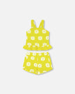 DEUX PAR DEUX Deux Par Deux Terry Cloth Flowers Tank Top & Short Set - Little Miss Muffin Children & Home
