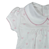 Lulu Bebe Sue Pima Pink Crown Bloomer Set