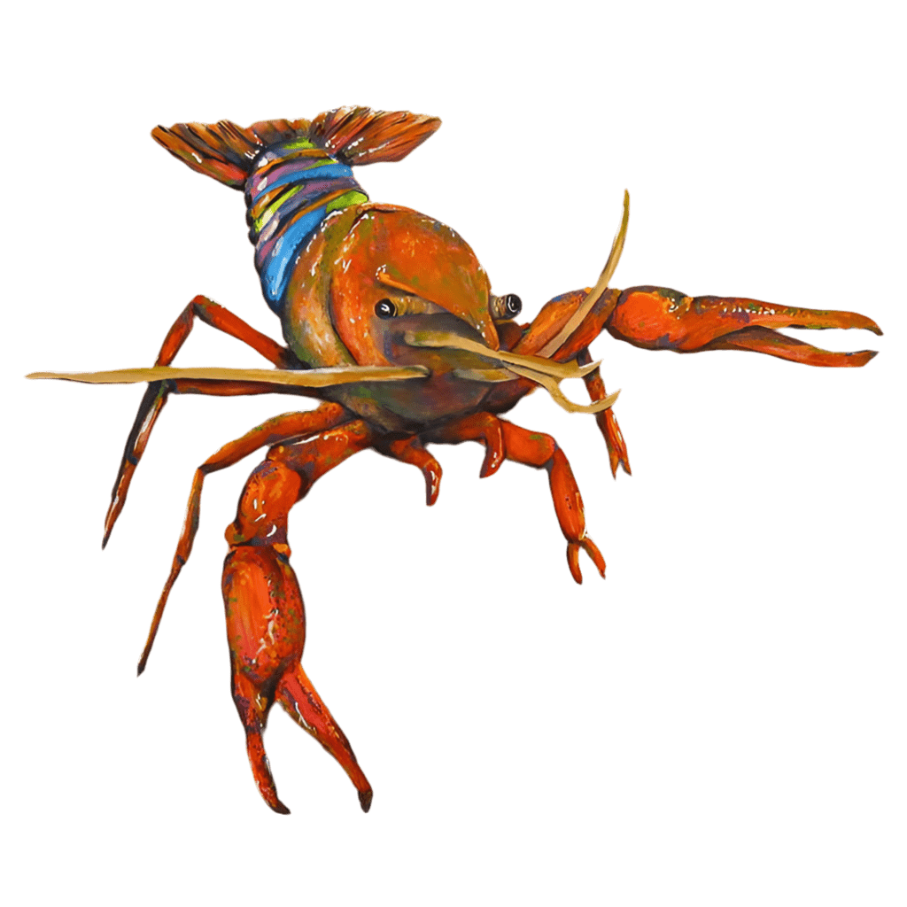 Toodle Lou Designs Toodle Lou Designs Mosaic Crawfish Acrylic Painting - Little Miss Muffin Children & Home