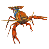 Toodle Lou Designs Mosaic Crawfish Acrylic Painting