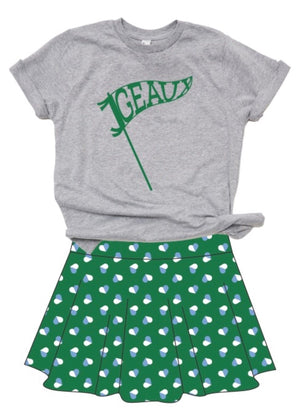 Bon Temps Boutique Bon Temps Boutique Geaux Pennant Kids Grey Tee - Little Miss Muffin Children & Home