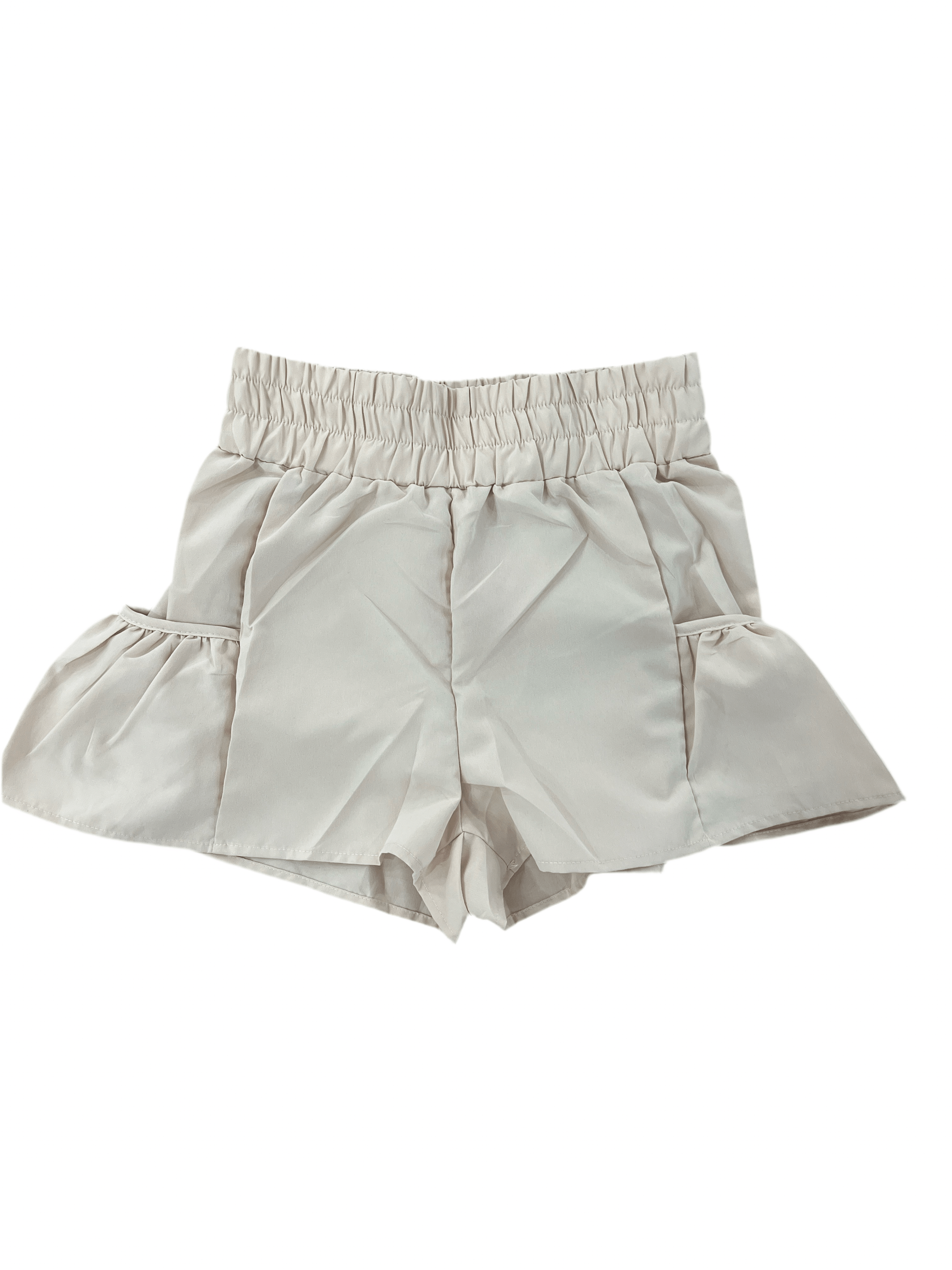 Sunshine Women's Athletic Shorts with Side Pockets in Khaki - Little Miss Muffin Children & Home