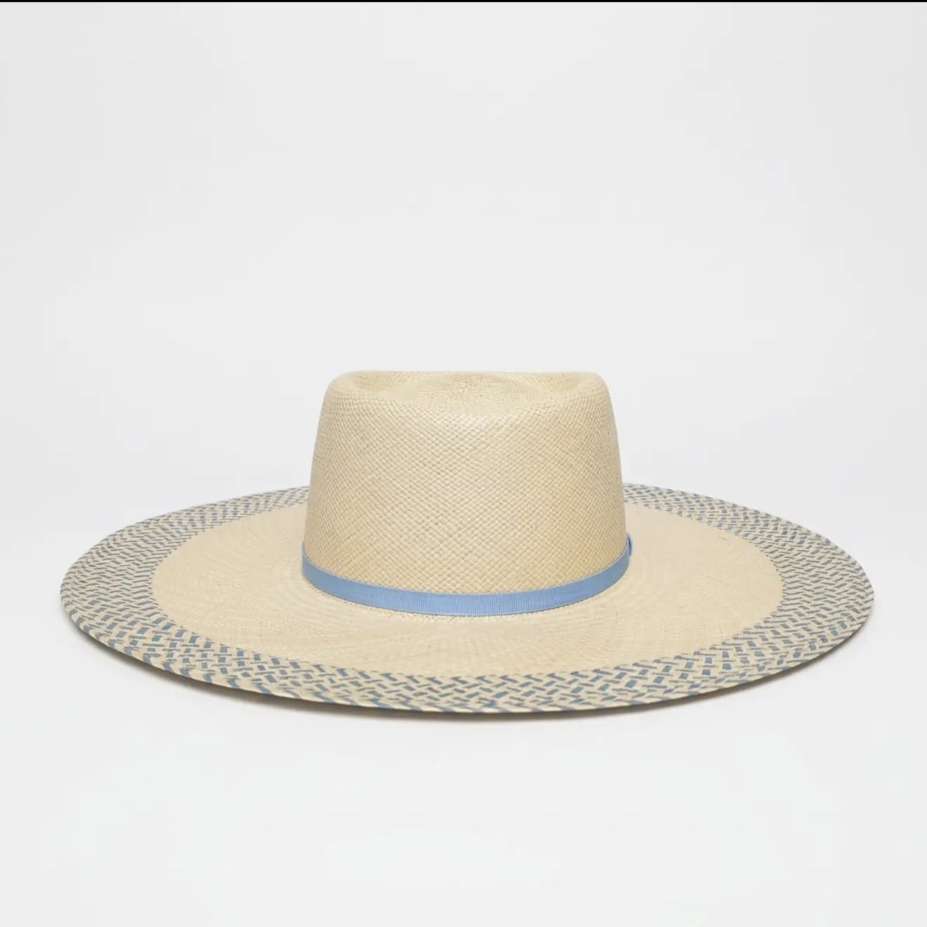 Summer Sky Wide Brim Panama Hat – Special Edition Genuine Handwoven Straw Hat