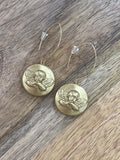 Carol Cassisa Cher Ange Earrings (Cherub Coin)