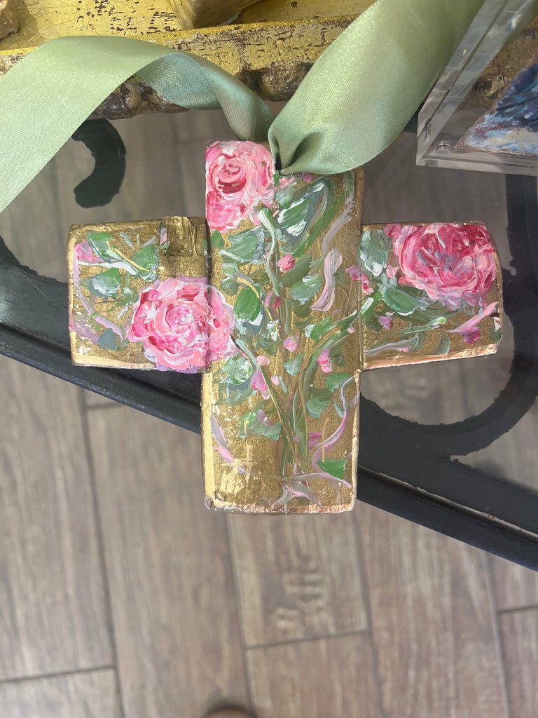 Cross Rose Frame Rose Cross | Little Miss Muffin Children & Home