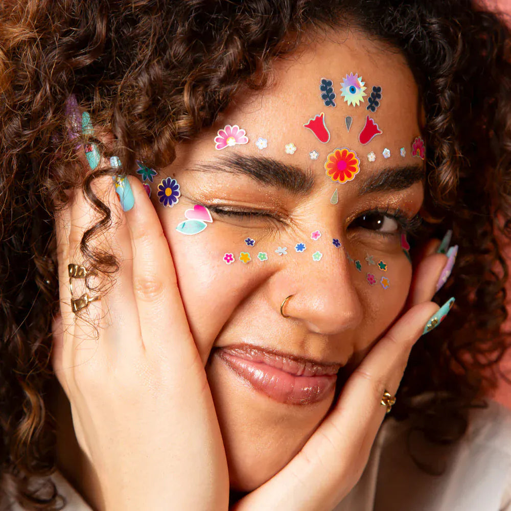 Flower Face Stickers