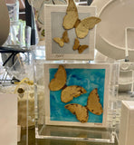 Dana Manly Art Dana Manly Art Gold Multi Butterfly 4X4 - Little Miss Muffin Children & Home