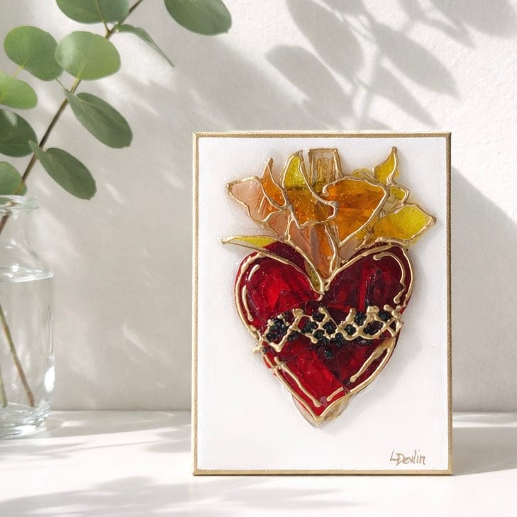 5x7 Glass Sacred Heart