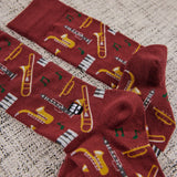 Bonfolk Jazz Maroon Socks