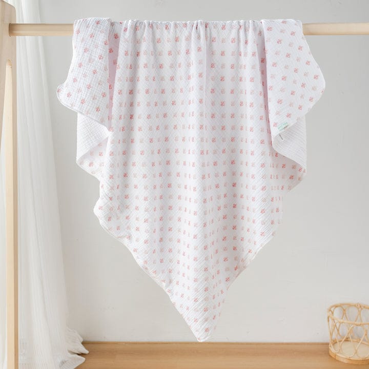 Fleur De Rose Organic Muslin Baby Quilt