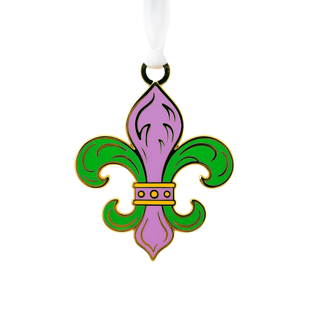 Fleur de lis enamel New Orleans ornament 