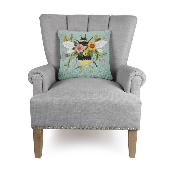 Floral Bee Hook Pillow