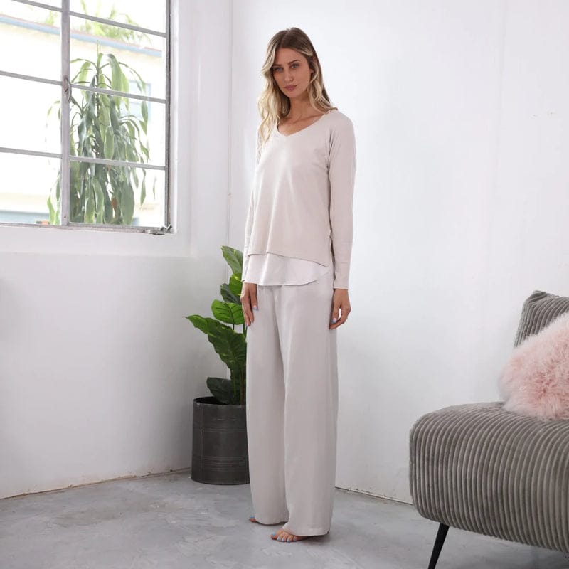 two piece egg nog pajama set