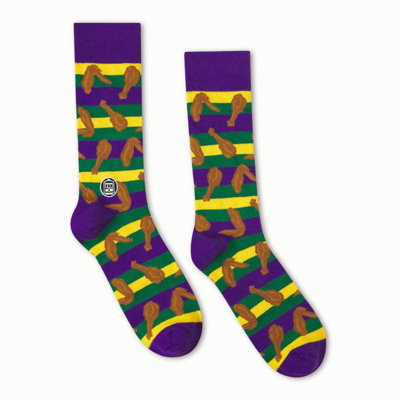 Bonfolk Bonfolk Mardi Gras Fried Chicken Socks - Little Miss Muffin Children & Home