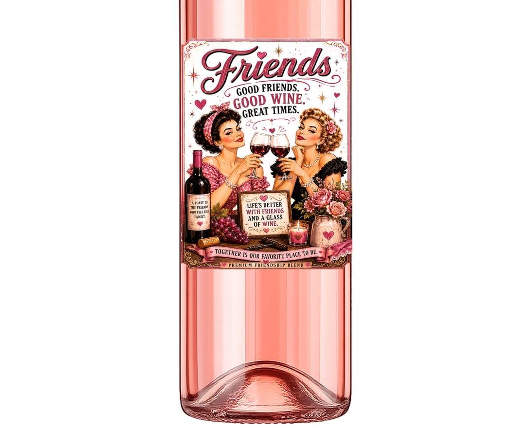 Sassy Vine Friends Wine Label