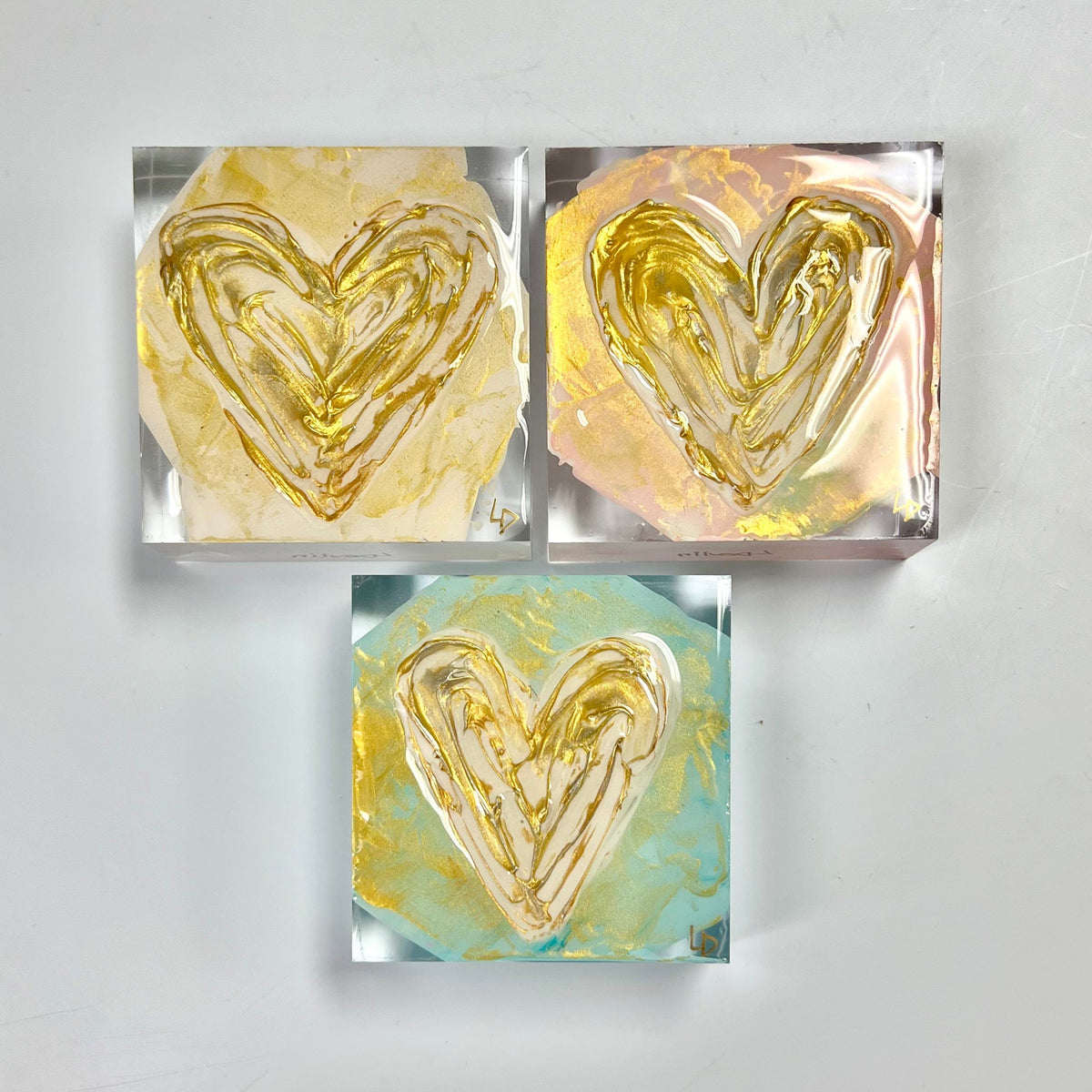Lisa Devlin Designs Lisa Devlin Designs Acrylic Block 3x3 Heart - Little Miss Muffin Children & Home