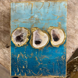 Lisa Devlin Designs Lisa Devlin Designs Oyster Shells with Resin On Canvas - Little Miss Muffin Children & Home