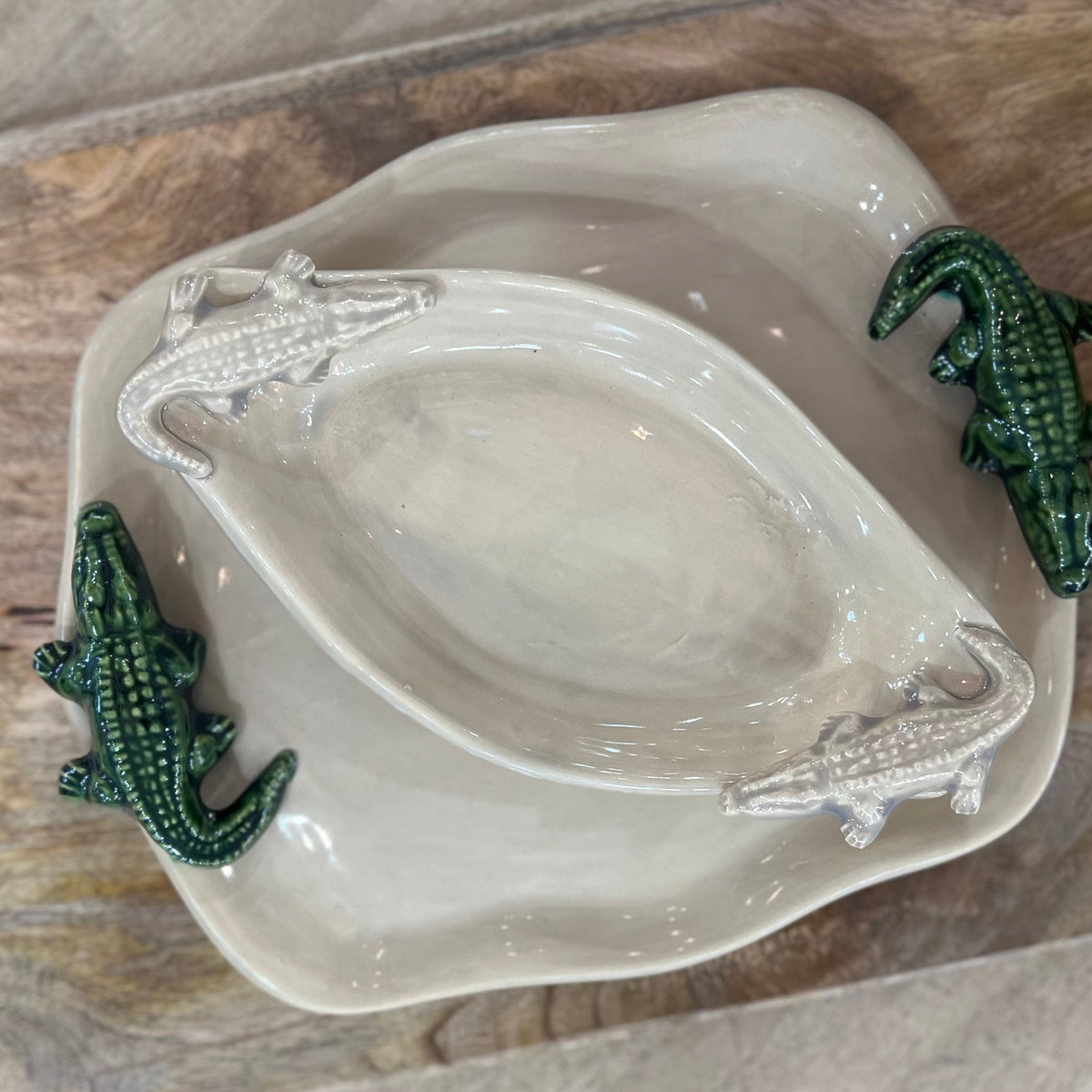 Slip Into Clay Slip Into Clay Oval Alligator Serving Dish - Little Miss Muffin Children & Home