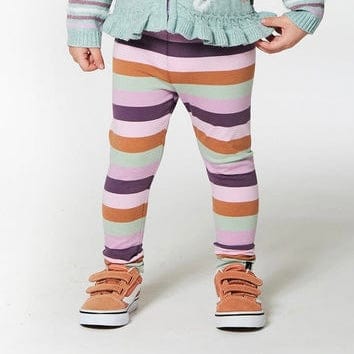 Deux Par Deux Deux Par Deux Jersey Leggings Mutlicolor Stripe - Little Miss Muffin Children & Home