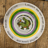 Jan Salzer Art Jan Salzer Mardi Gras Alligator Round Chip & Dip - Little Miss Muffin Children & Home