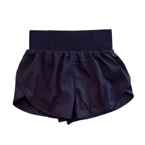 Women's Athletic Shorts with Zip Pocket in Navy