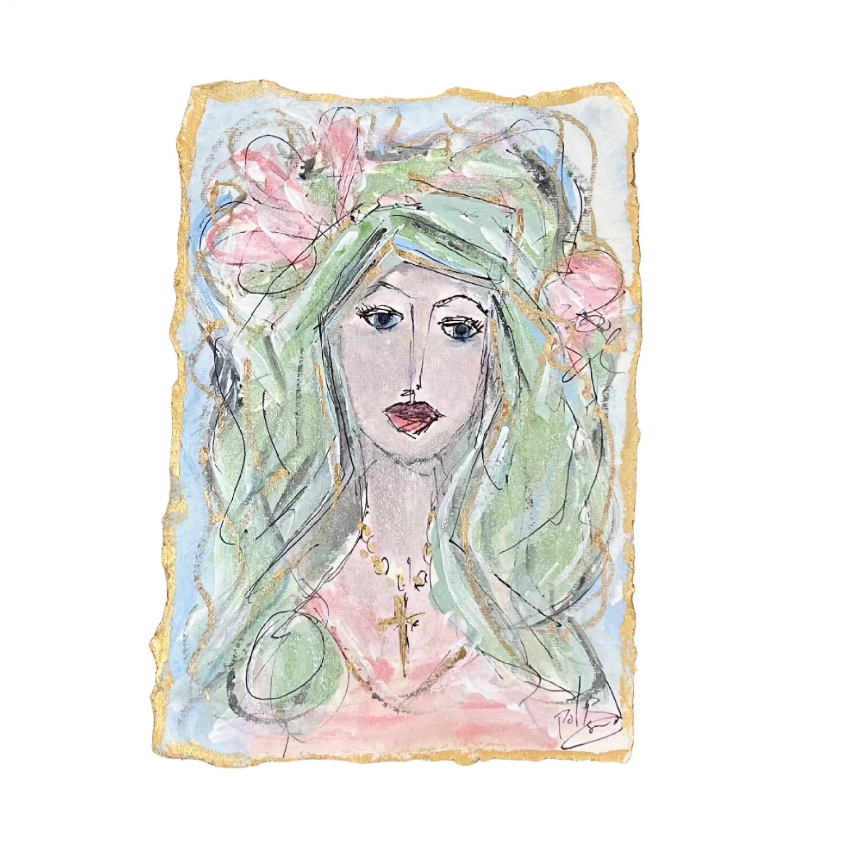 Prayers On the Side Prayers on the Side Original Canvas Art - Little Miss Muffin Children & Home